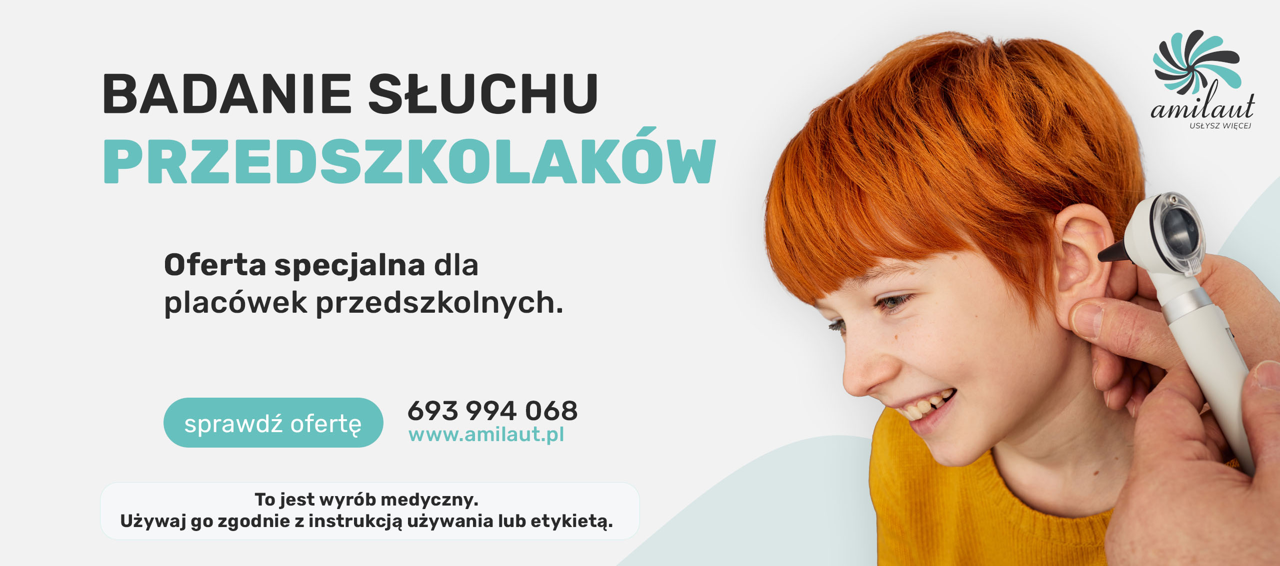 Badanie słuchu przedszkolakow - Oferta specjalna dla placówek przedszkolnych. Centrum słuchu Amilaut